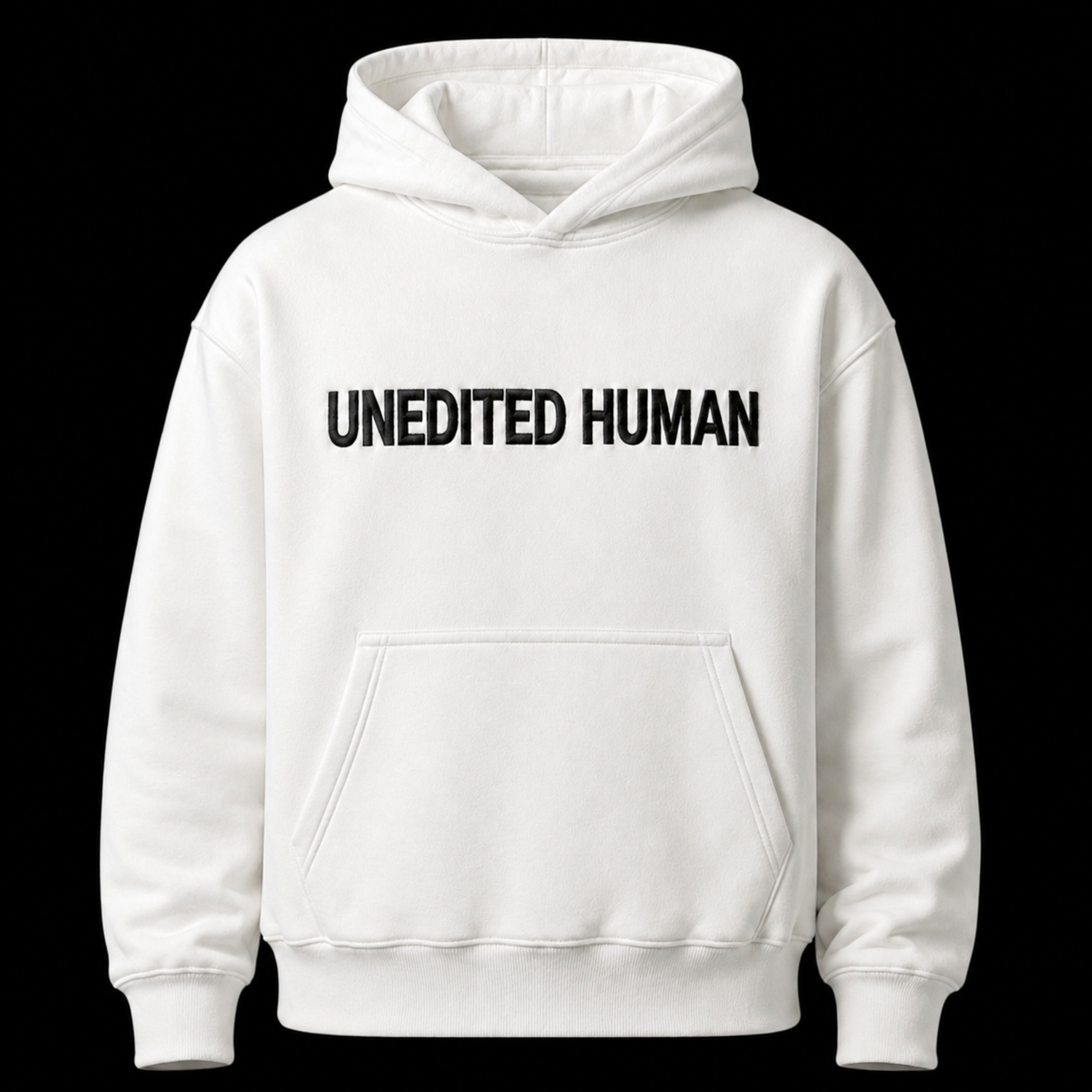 UNEDITED HUMAN White Hoodie